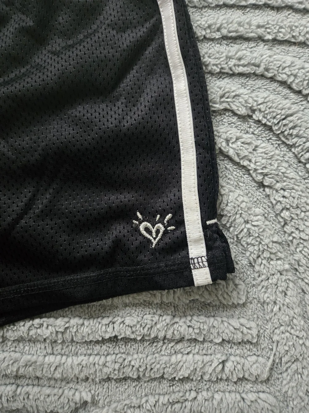 4 For $24 Justice GirlBlack Athletic Shorts with Fold Down Logo Band Size 8